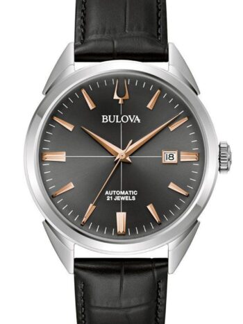 Bulova 96B422 Herrenuhr Automatik Sutton Schwarz/Roségoldfarben