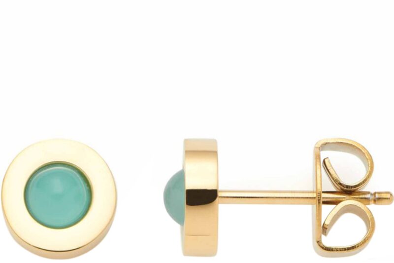 Leonardo 023398 Damen-Ohrringe Ohrstecker Aqua Isa Edelstahl Goldfarben