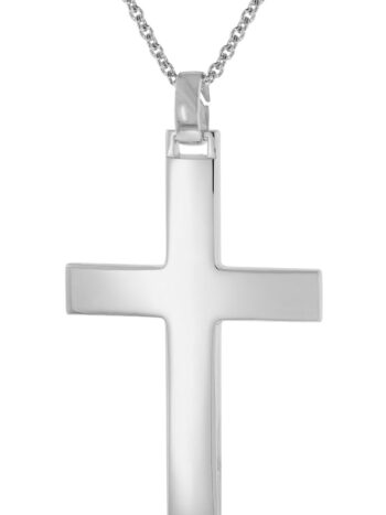 trendor 51936 Halskette mit großem Kreuz 925 Silber 41 mm Männerschmuck