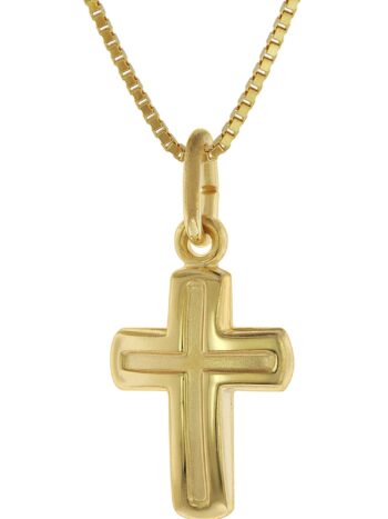 trendor 75624 Kinderkette mit Kreuz-Anhänger Gold 333 / 8 Karat