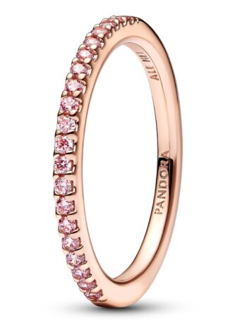 Pandora 182999C01 Damen-Ring Funkelndes Pink Band Roségoldfarben