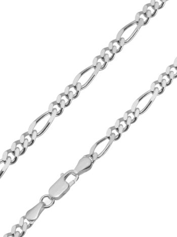 trendor 85925 Halskette für Herren 925 Sterlingsilber Figaro-Kette