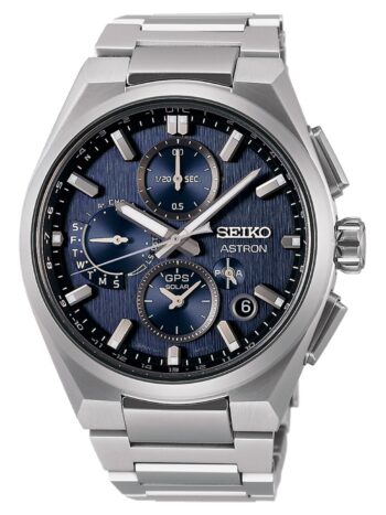 Seiko SSH161J1 Astron GPS Solar Herrenarmbanduhr Titan/Blau