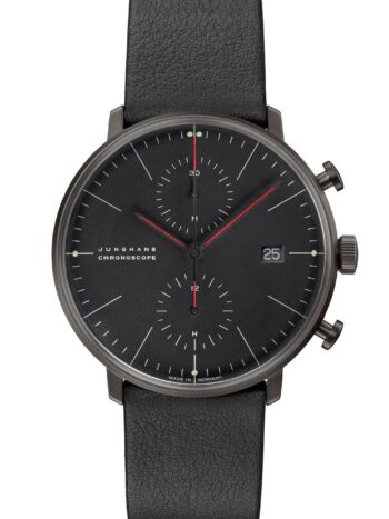 Junghans 27/4409.02 max bill Chronoscope Bauhaus Herrenuhr Schwarz