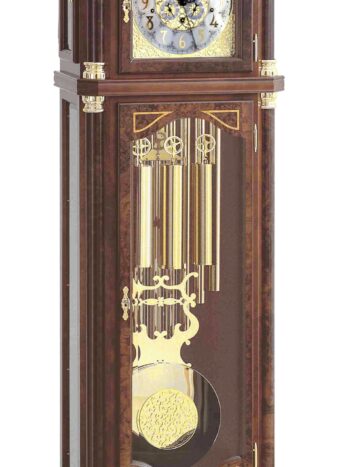 Kieninger -Standuhr Nussbaum 3 Melodien Schlagwerk Mechanisch 211cm- 0138-82-05