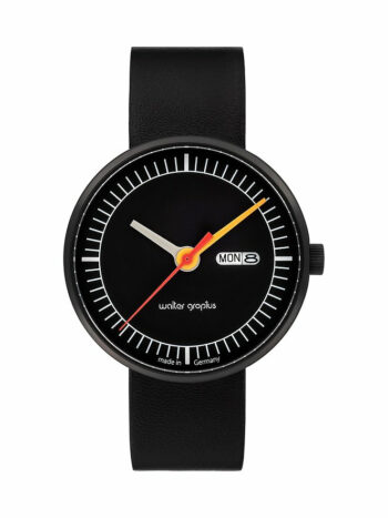 Walter Gropius Analoguhr Classic Date mit Lederband Schwarz WG 008-03