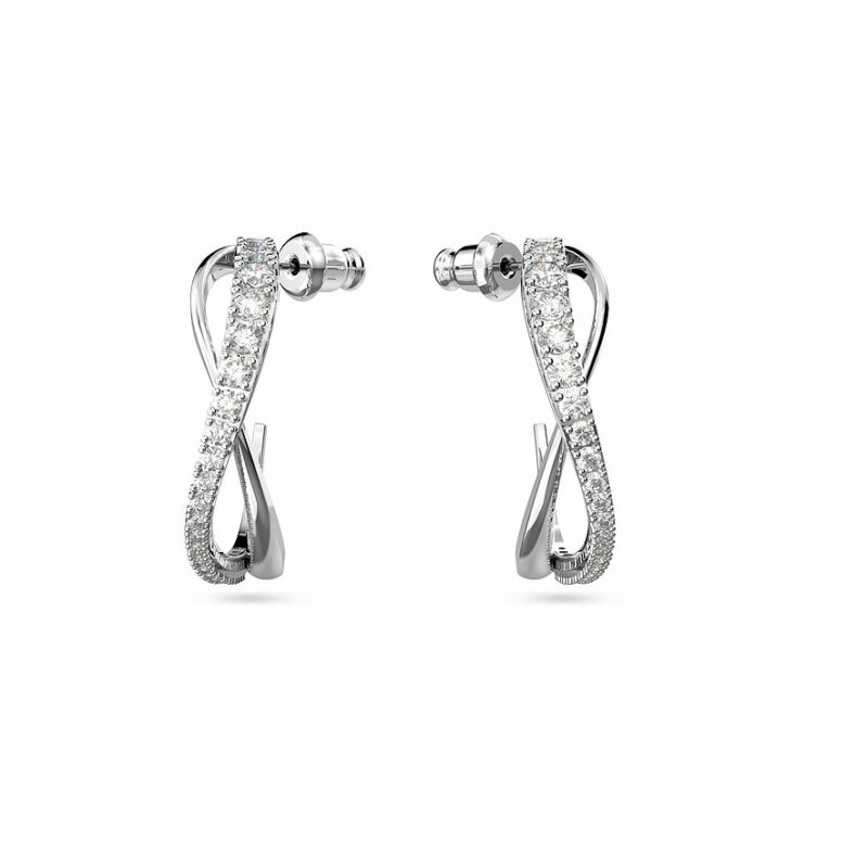 Swarovski Damen Twist Ohrstecker Mini Hoop Silber 5563908