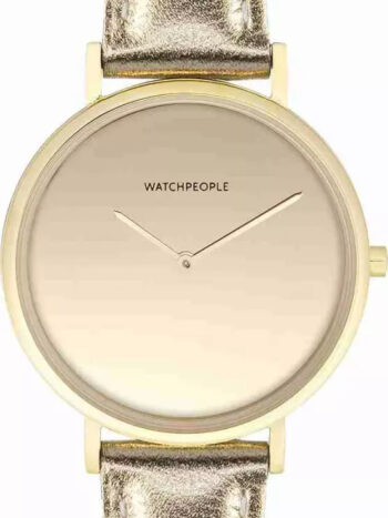 Watchpeople Damen Analoguhr Make Up Lederarmband Gold WP008-01