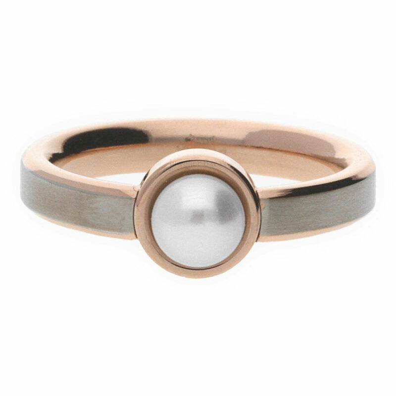 Boccia Titanium Damen Ring Perle Größe 54 Bicolor 0137-0258