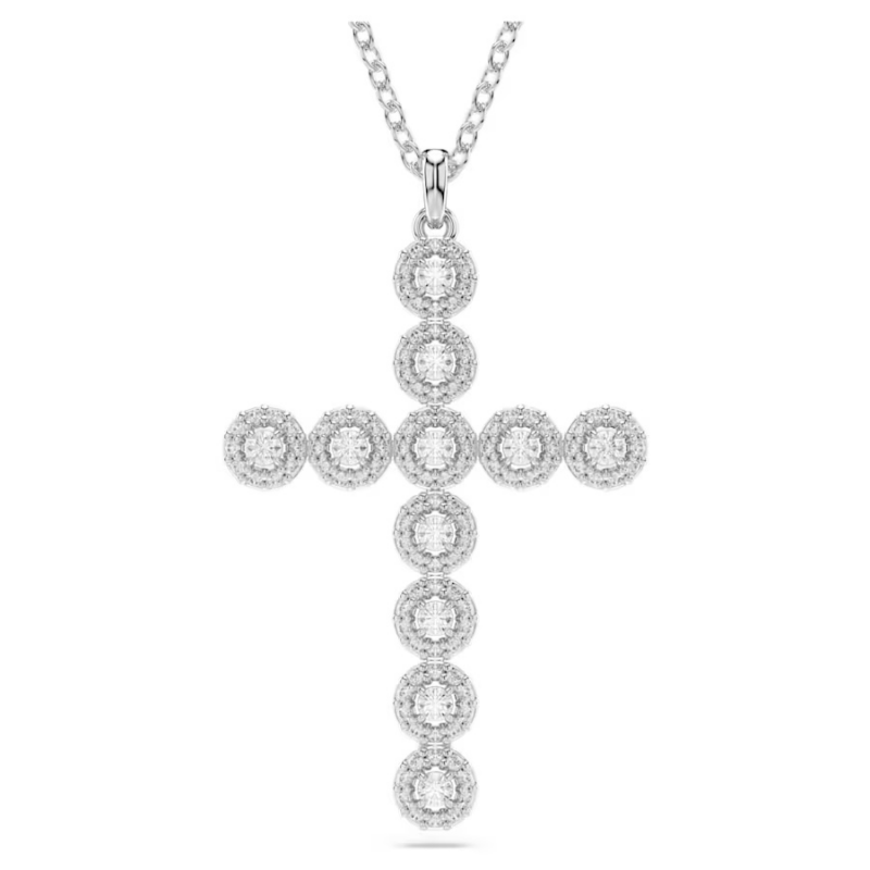 Swarovski Damen Kette Insigne mit Kreuz Anhänger 47cm Silber 5675573