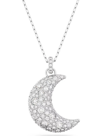 Swarovski Damen Kette Luna mit Halbmond Anhänger Silber 5666181