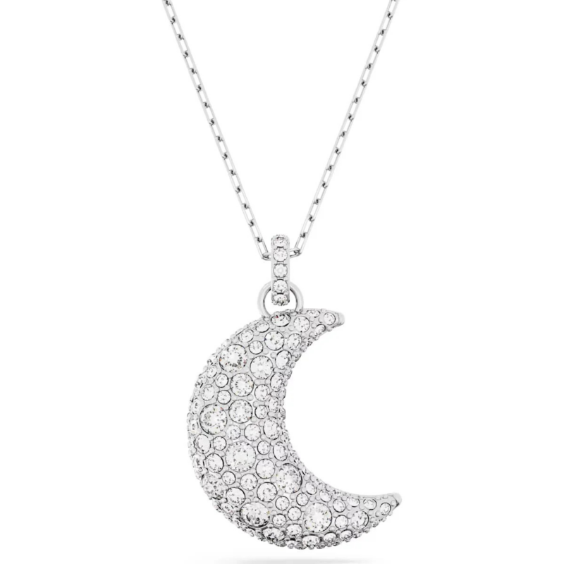 Swarovski Damen Kette Luna mit Halbmond Anhänger Silber 5666181