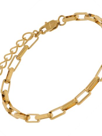 trendor 75881 Armband Gold auf Edelstahl Weitanker-Kette