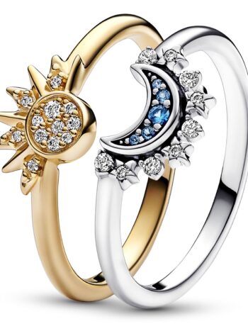 Pandora 15855 Ring-Set Himmlisch Funkelnd Sonne und Mond