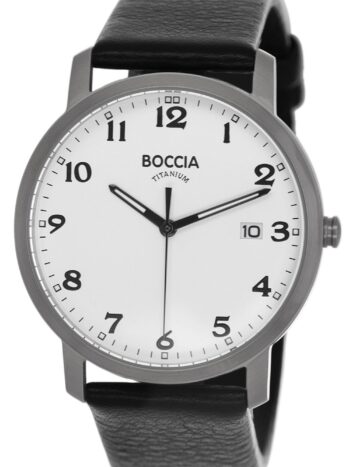 Boccia 3618-01 Titan-Herrenuhr mit Lederband